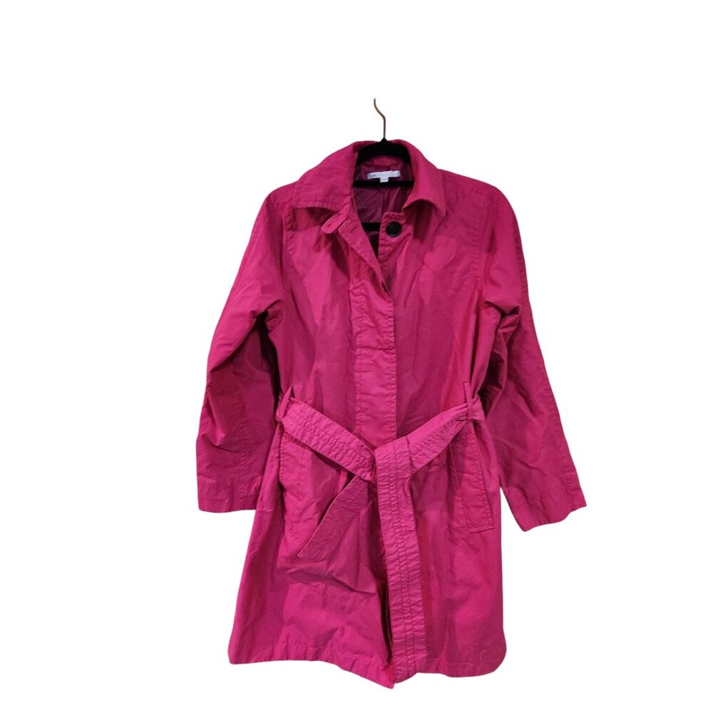 Gap Womens Small Magenta Trench Coat